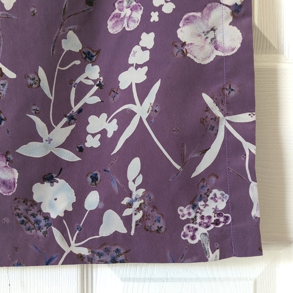 A. Byer 90's Vintage Lightweight Floral High Waist Straight Maxi Skirt Purple 7 - Picture 6 of 12